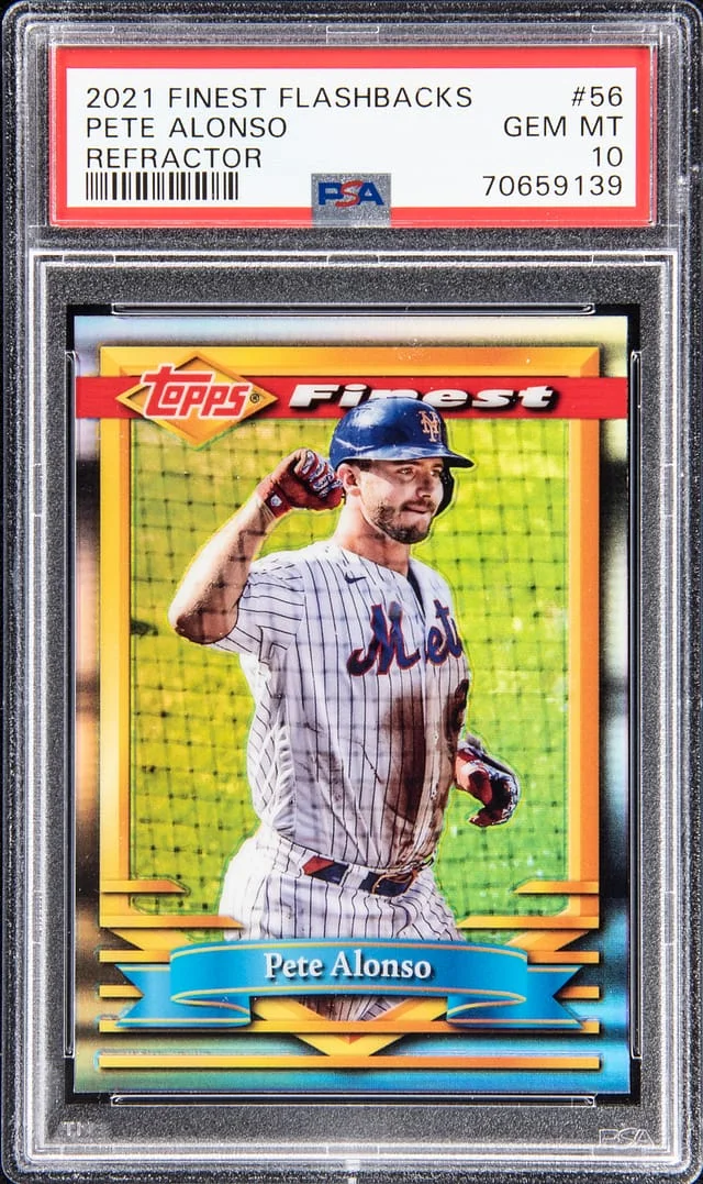 2021 Finest Pete Alonso Flashbacks Refractor #56 card image