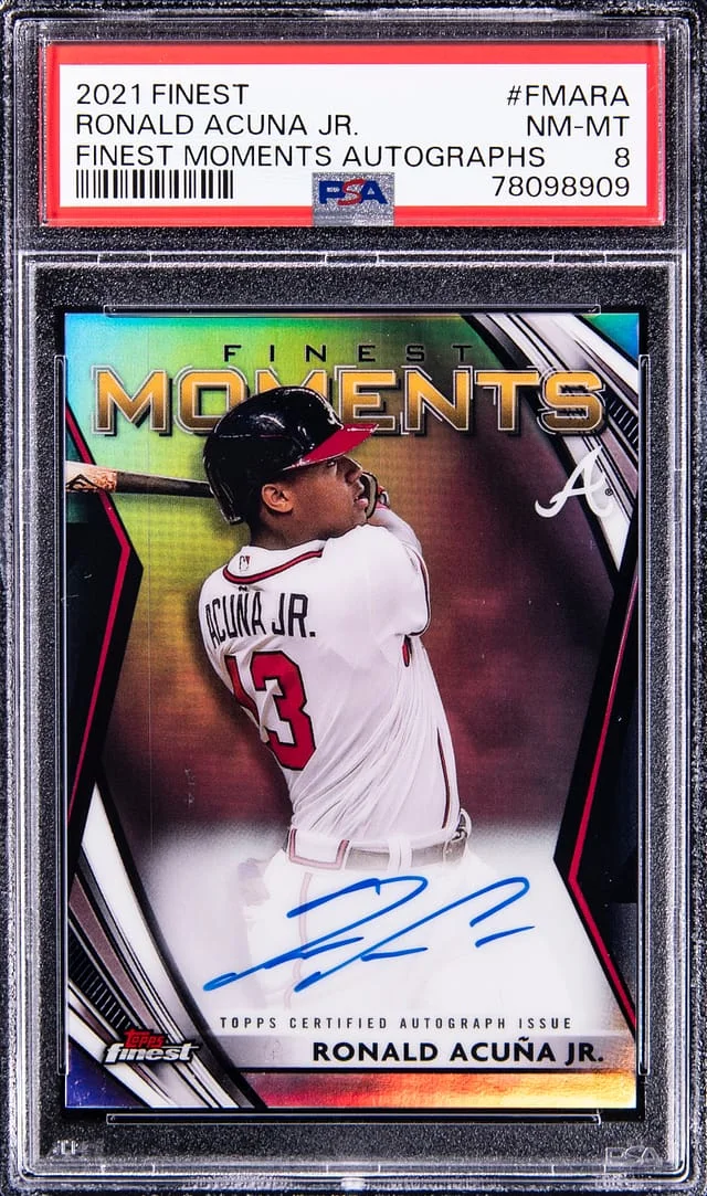 2021 Finest Ronald Acuna Jr Finest Moments Autographs #FMARA card image