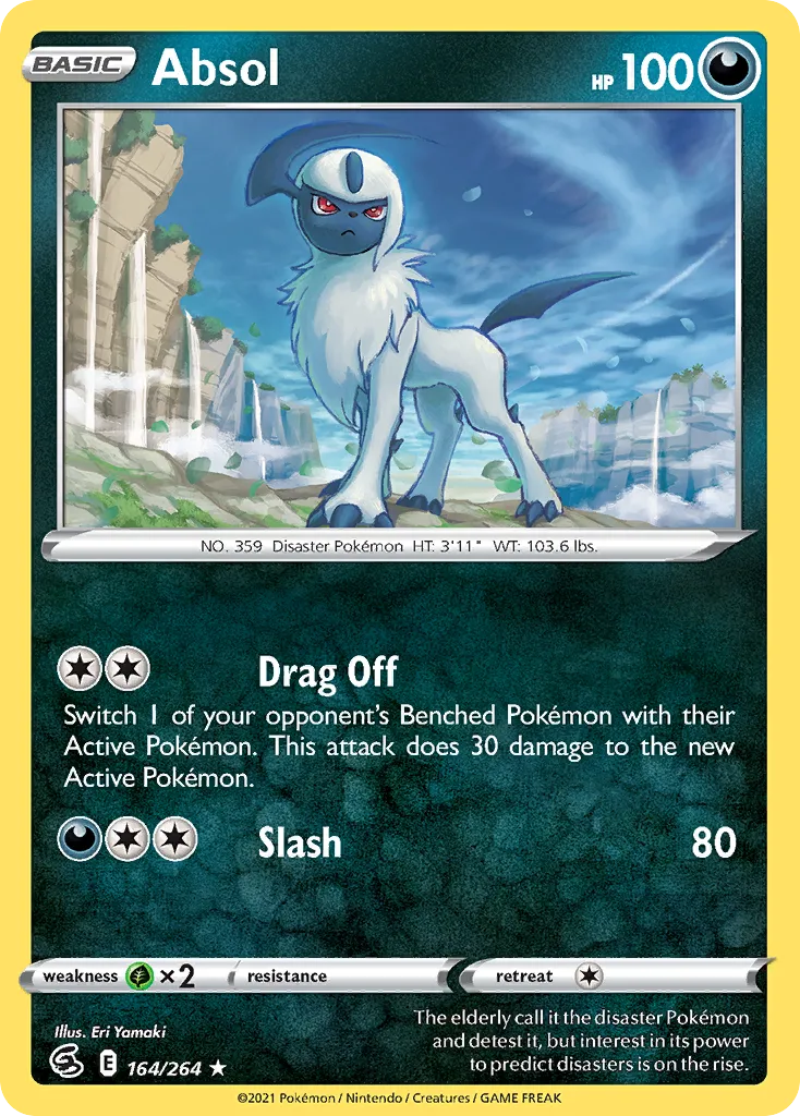 2021 Fusion Strike Absol Rare #164/264 Rare card image