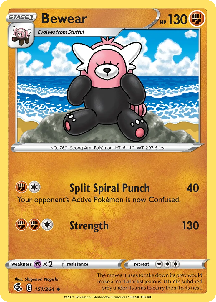 2021 Fusion Strike Bewear #151/264 Uncommon card image
