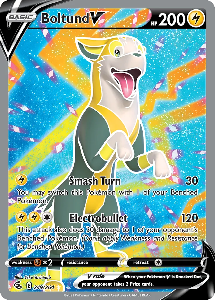 2021 Fusion Strike Boltund V Rare Holo V #103/264 Rare Holo V card image