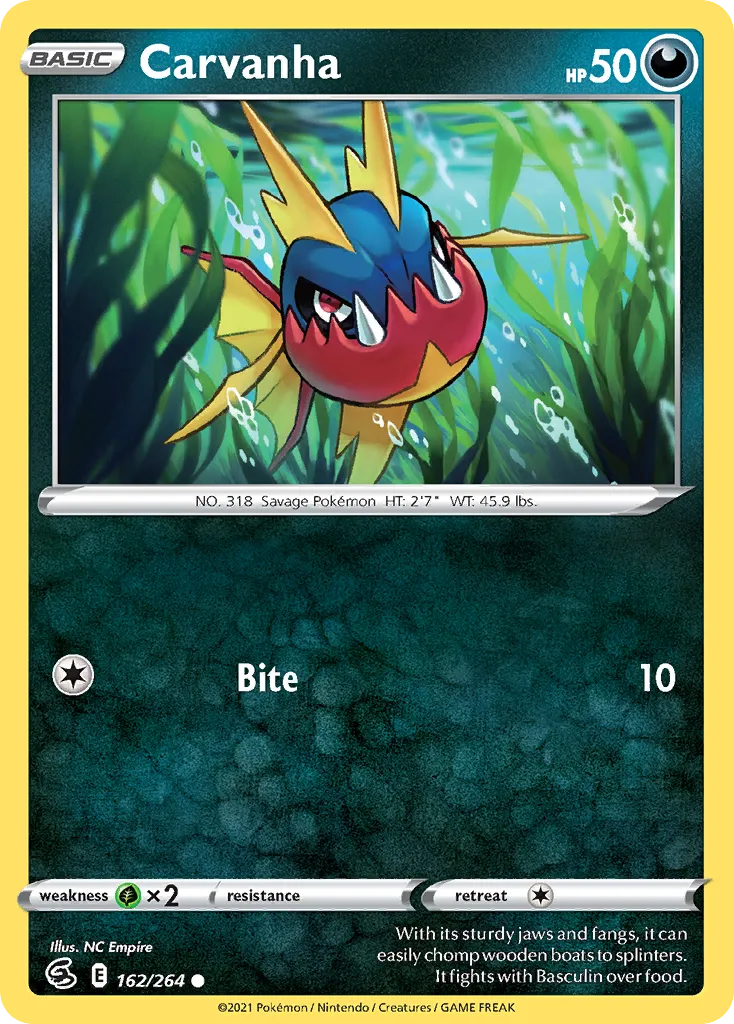 2021 Fusion Strike Carvanha #162/264 Common card image