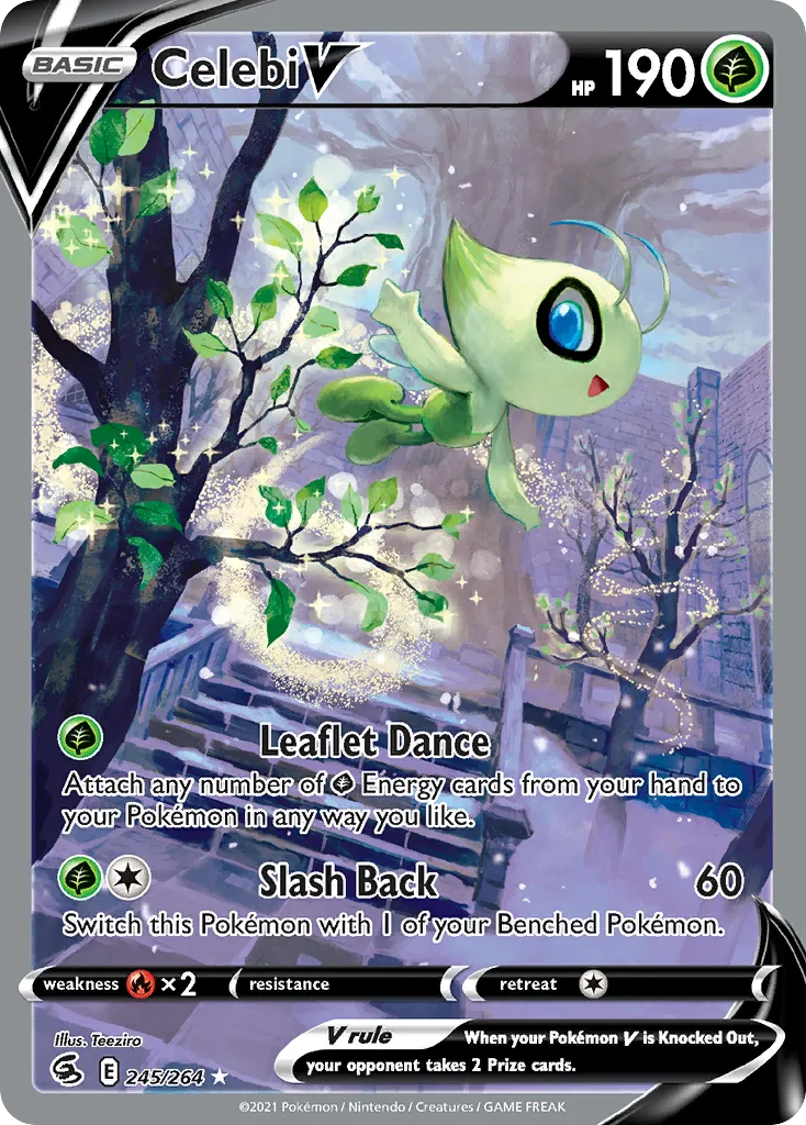 2021 Fusion Strike Celebi V Rare Ultra #245/264 Rare Ultra card image