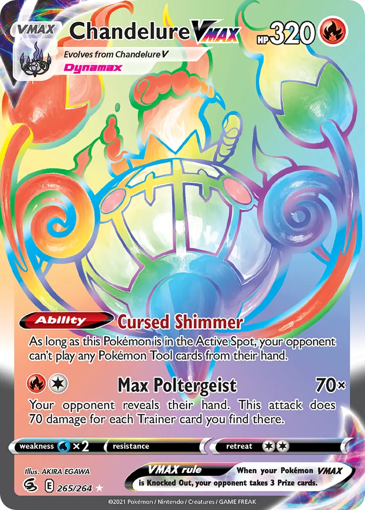 2021 Fusion Strike Chandelure VMAX Rare Holo VMAX #040/264 Rare Holo VMAX card image