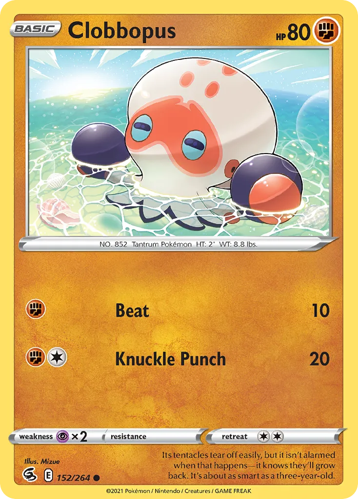 2021 Fusion Strike Clobbopus #152/264 Common card image