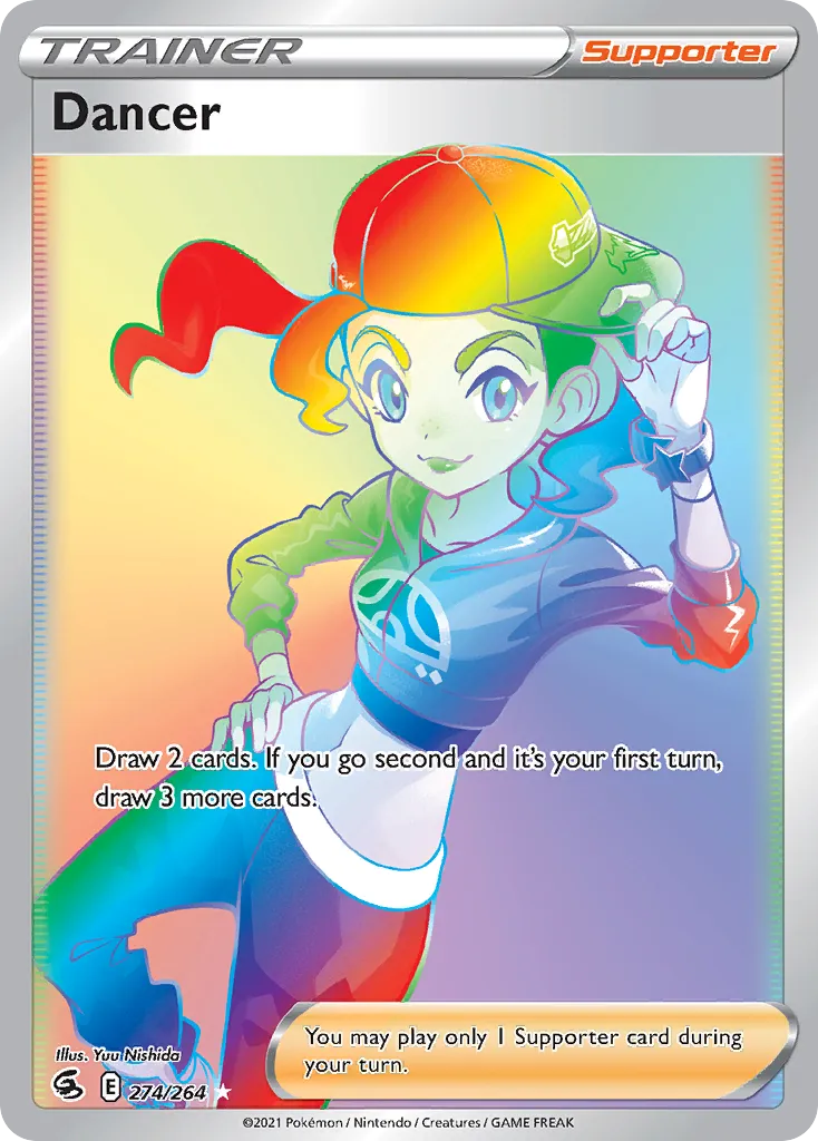 2021 Fusion Strike Dancer #274/264 Rare Rainbow card image