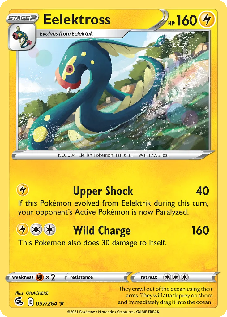 2021 Fusion Strike Eelektross Rare #097/264 Rare card image