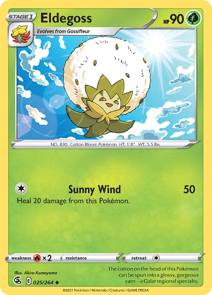 2021 Fusion Strike Eldegoss Uncommon #025/264 Uncommon card image
