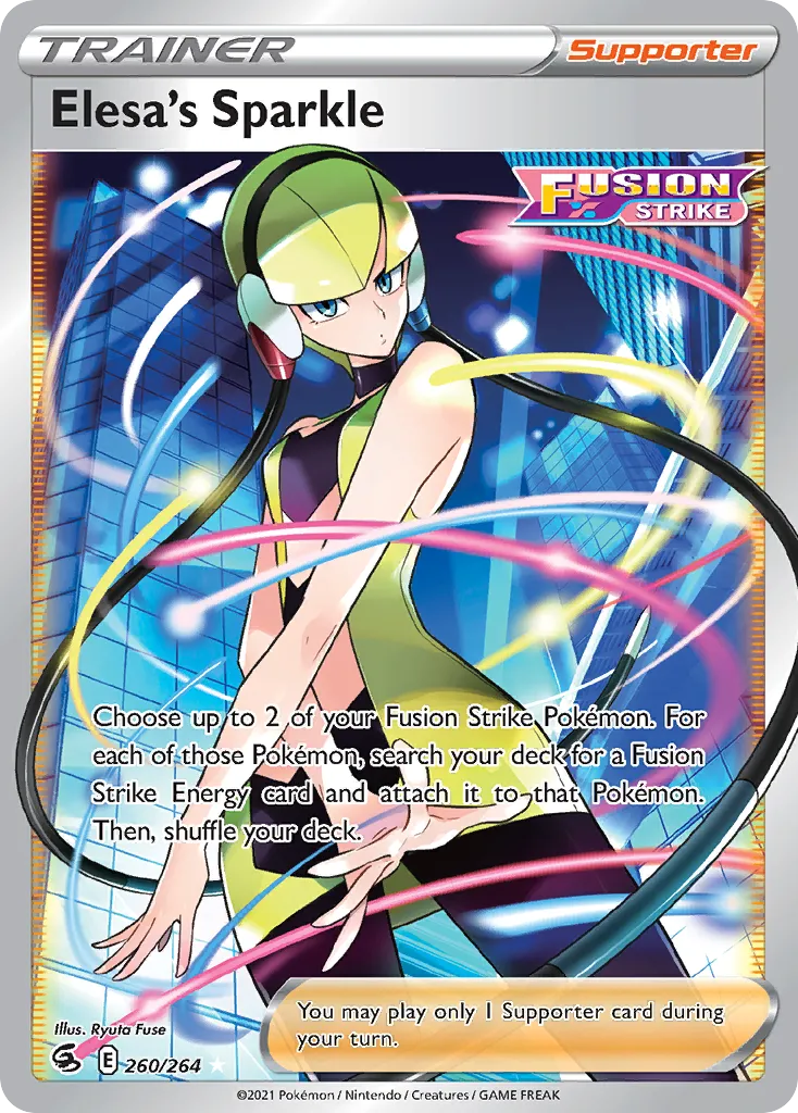 2021 Fusion Strike Elesa's Sparkle #260/264 Rare Ultra card image