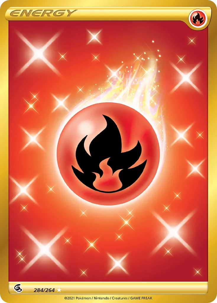2021 Fusion Strike Fire Energy Rare Secret #284/264 Rare Secret card image