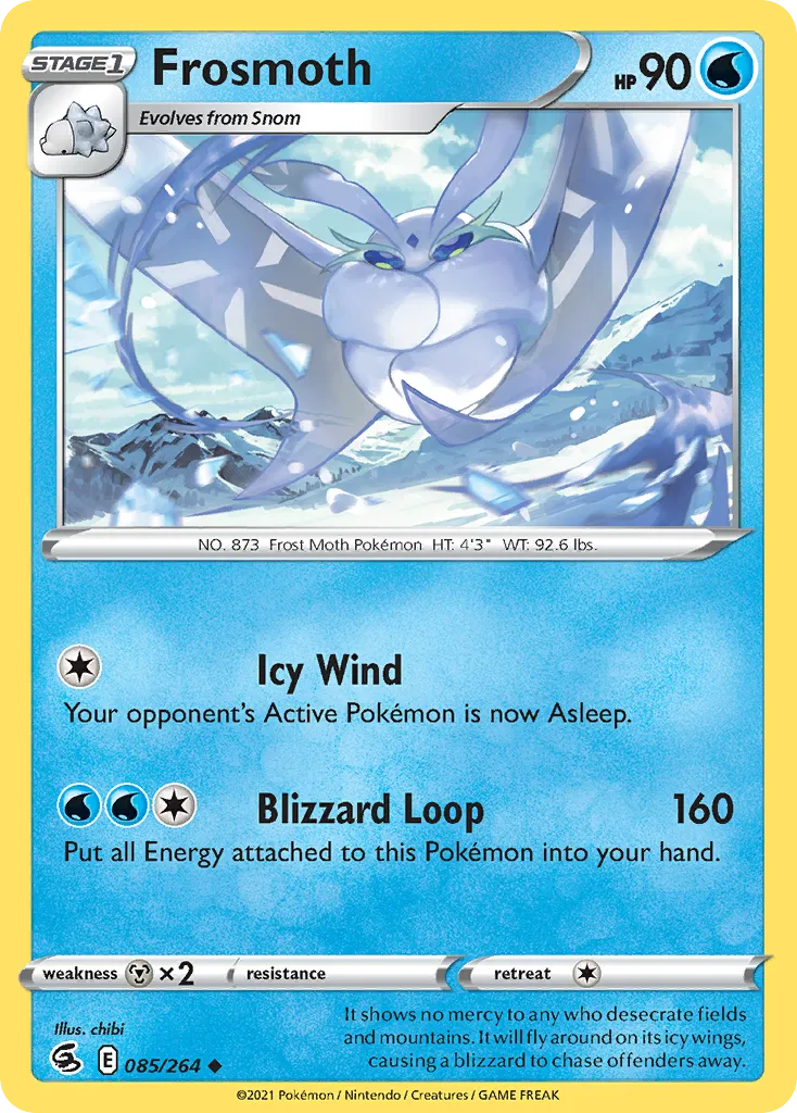 2021 Fusion Strike Frosmoth #085/264 Uncommon card image