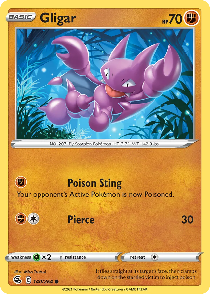 2021 Fusion Strike Gligar #140/264 Common card image