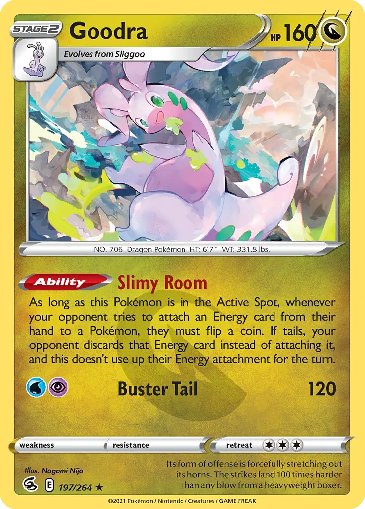 2021 Fusion Strike Goodra Rare #197/264 Rare card image