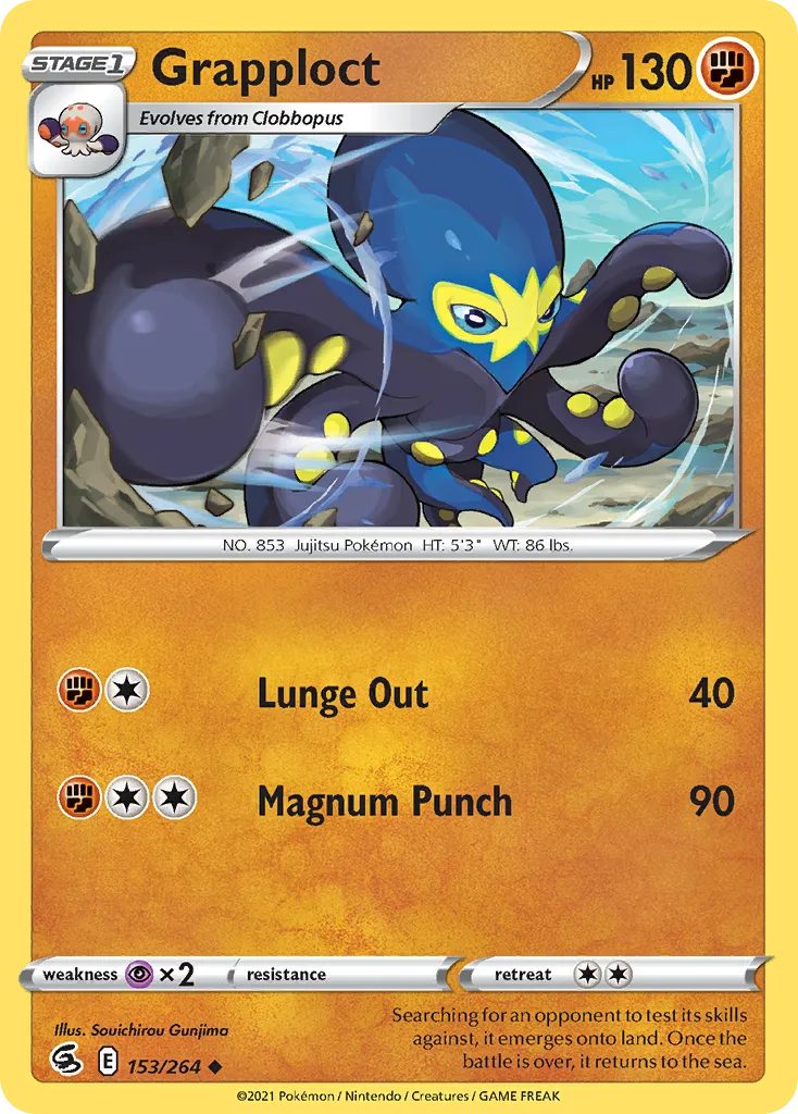 2021 Fusion Strike Grapploct #153/264 Uncommon card image