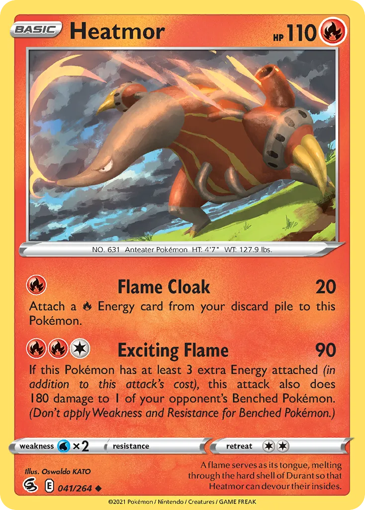 2021 Fusion Strike Heatmor #041/264 Uncommon card image