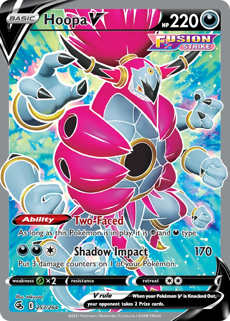 2021 Fusion Strike Hoopa V Rare Ultra #253/264 Rare Ultra card image