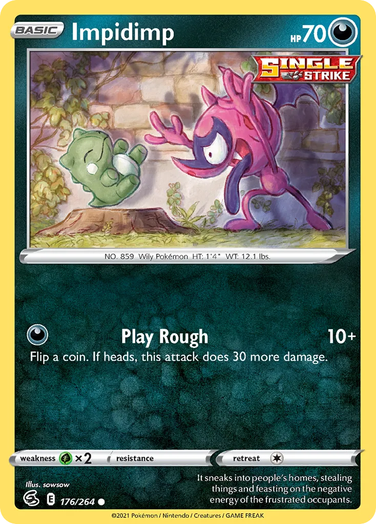 2021 Fusion Strike Impidimp Common #176/264 Common card image