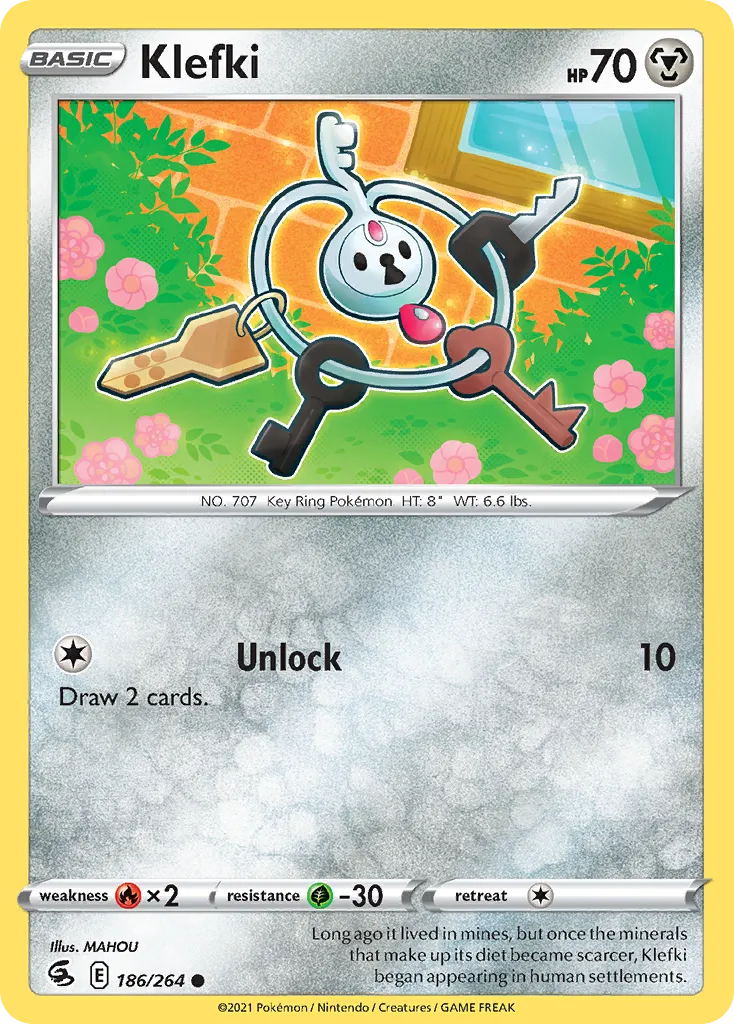 2021 Fusion Strike Klefki #186/264 Common card image
