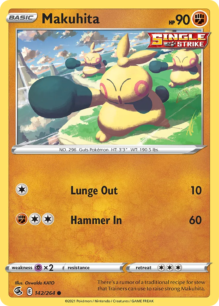 2021 Fusion Strike Makuhita #142/264 Common card image