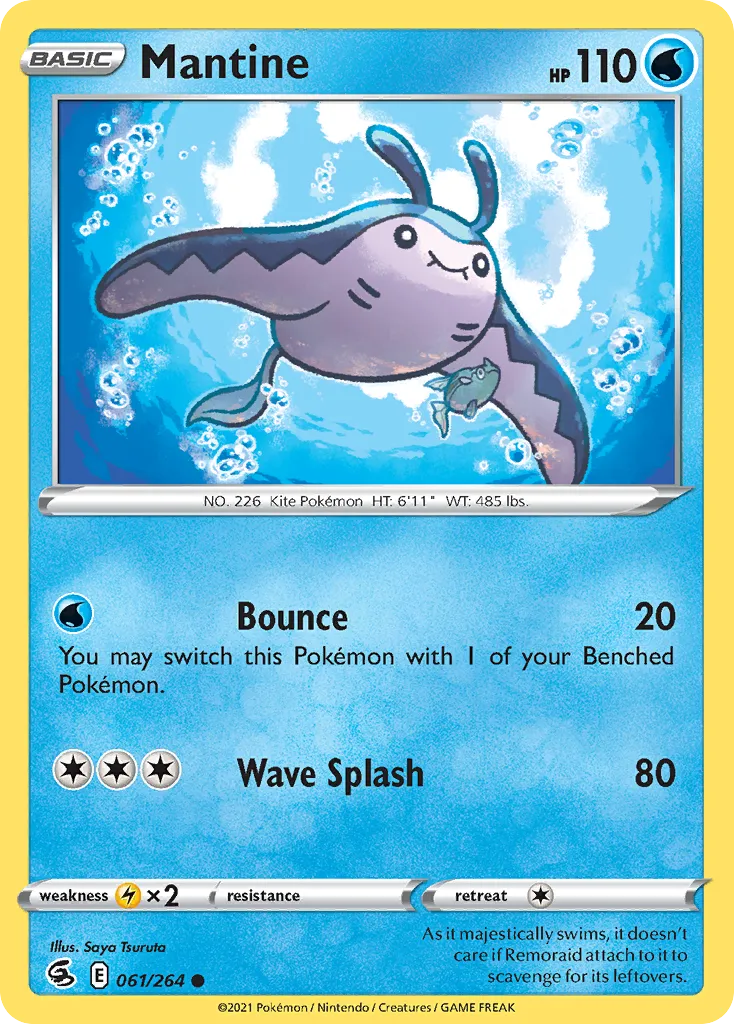 2021 Fusion Strike Mantine Common #061/264 Common card image