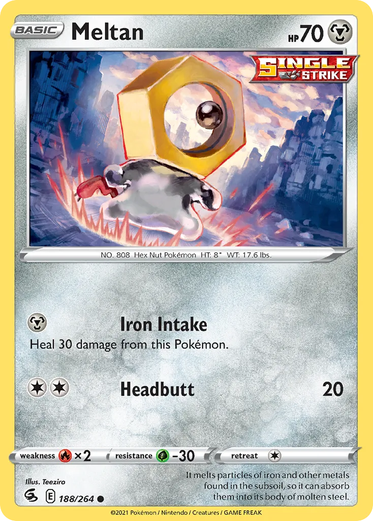 2021 Fusion Strike Meltan #188/264 Common card image