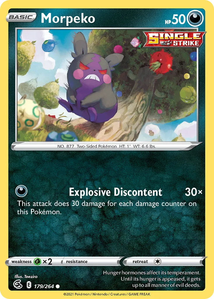 2021 Fusion Strike Morpeko #179/264 Common card image