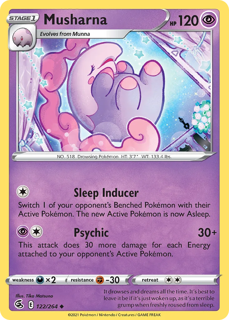 2021 Fusion Strike Musharna #122/264 Uncommon card image