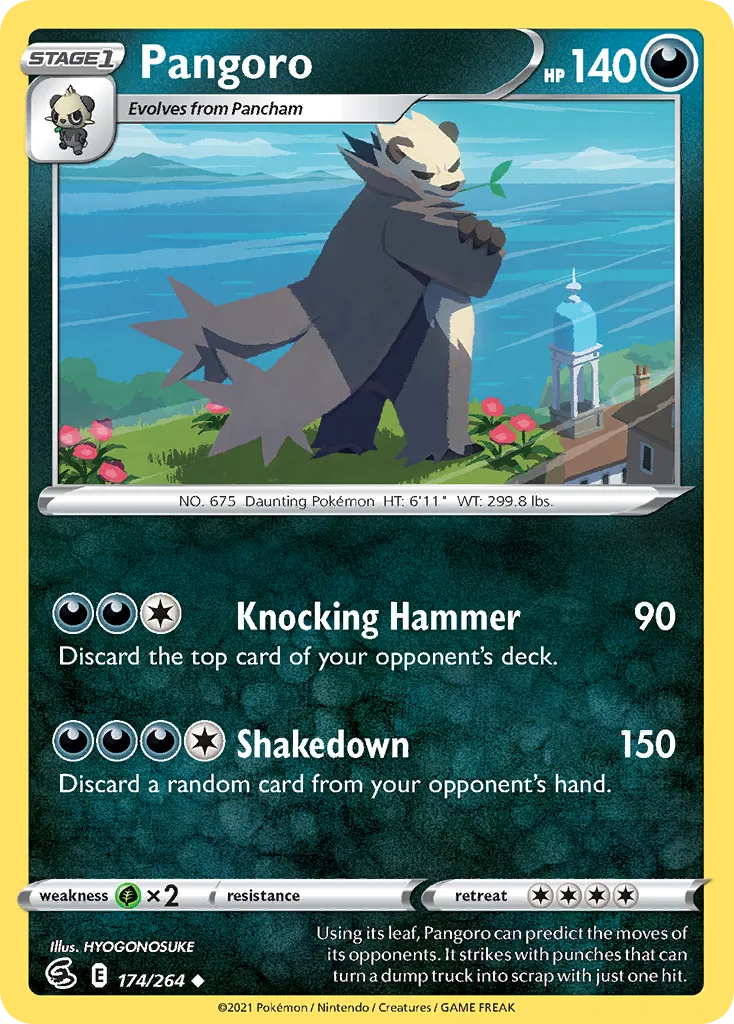 2021 Fusion Strike Pangoro #174/264 Uncommon card image