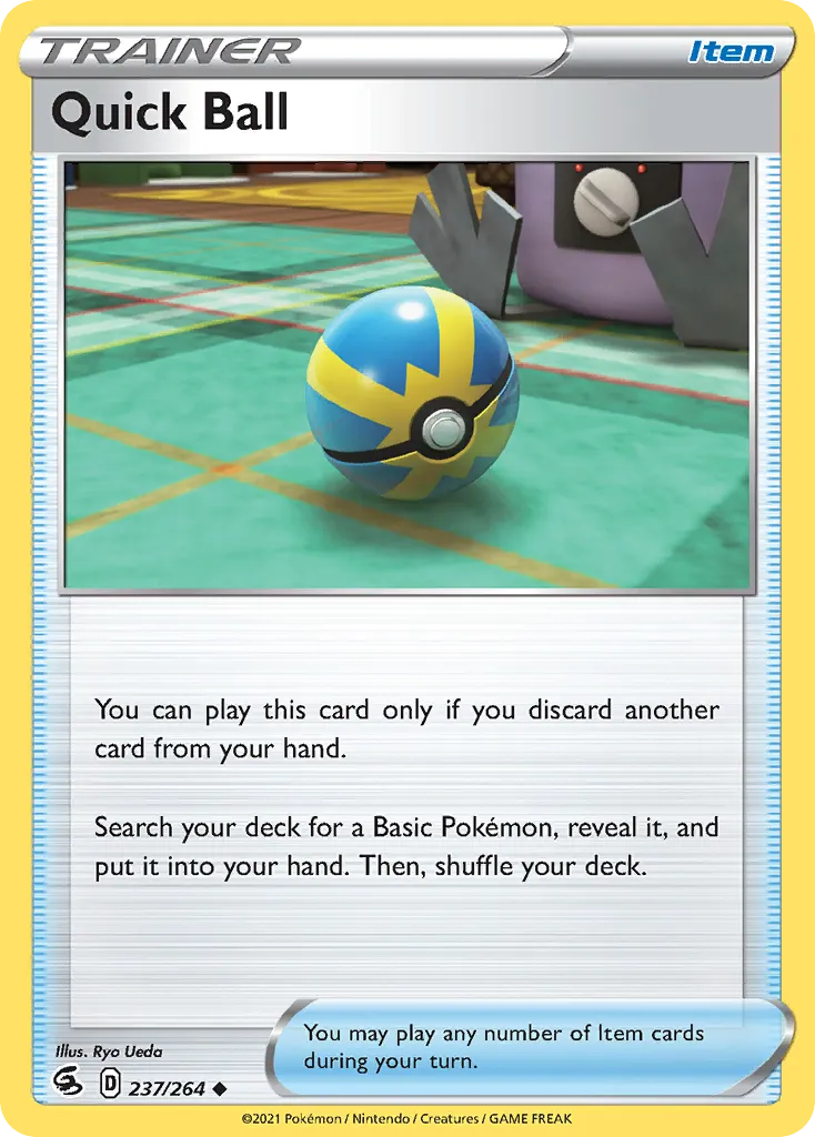 2021 Fusion Strike Quick Ball #237/264 Uncommon card image