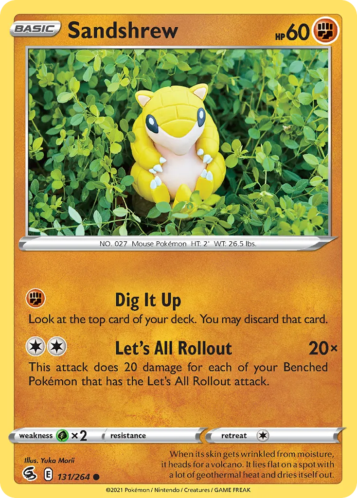2021 Fusion Strike Sandshrew #131/264 Common card image