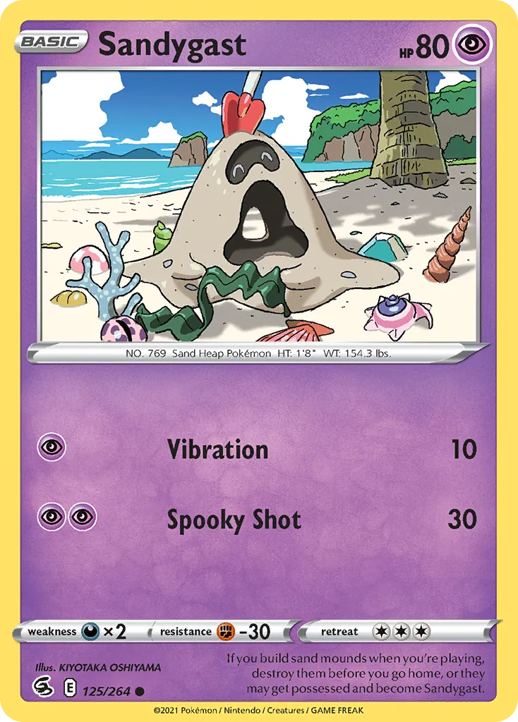 2021 Fusion Strike Sandygast #125/264 Common card image
