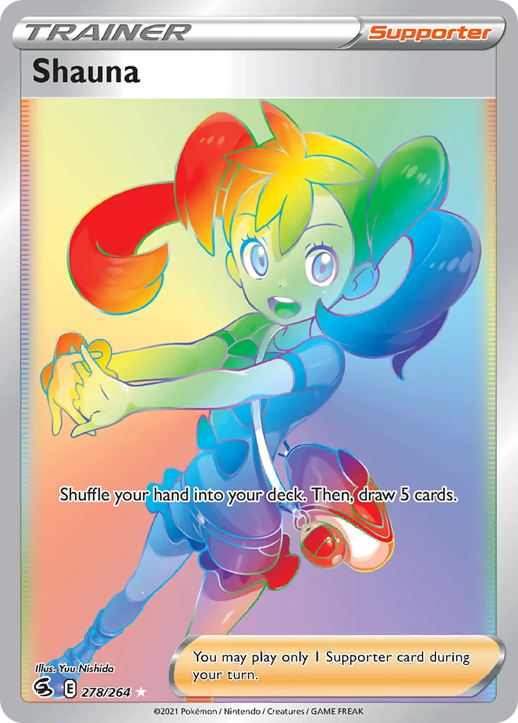 2021 Fusion Strike Shauna #278/264 Rare Rainbow card image
