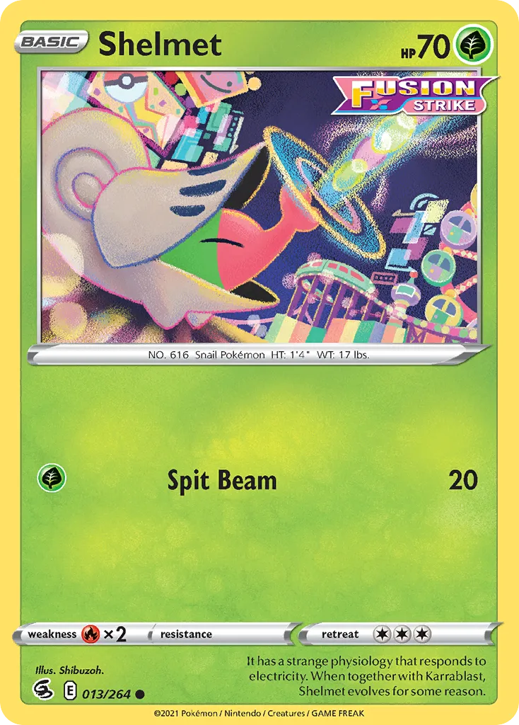 2021 Fusion Strike Shelmet Common #013/264 Common card image