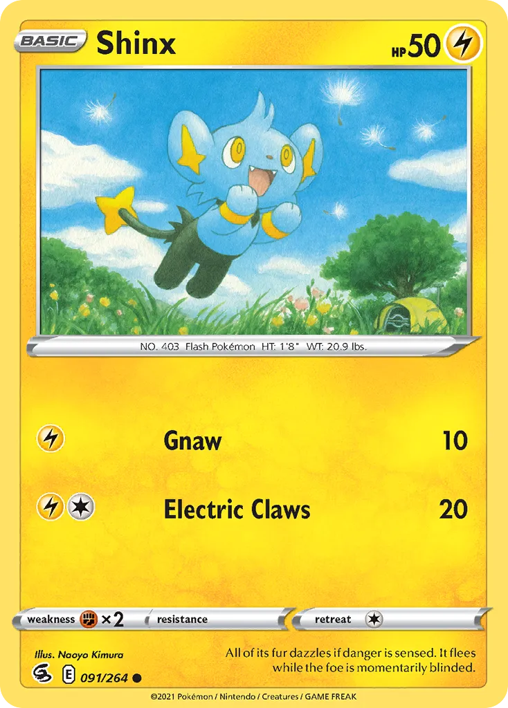 2021 Fusion Strike Shinx Common #091/264 Common card image