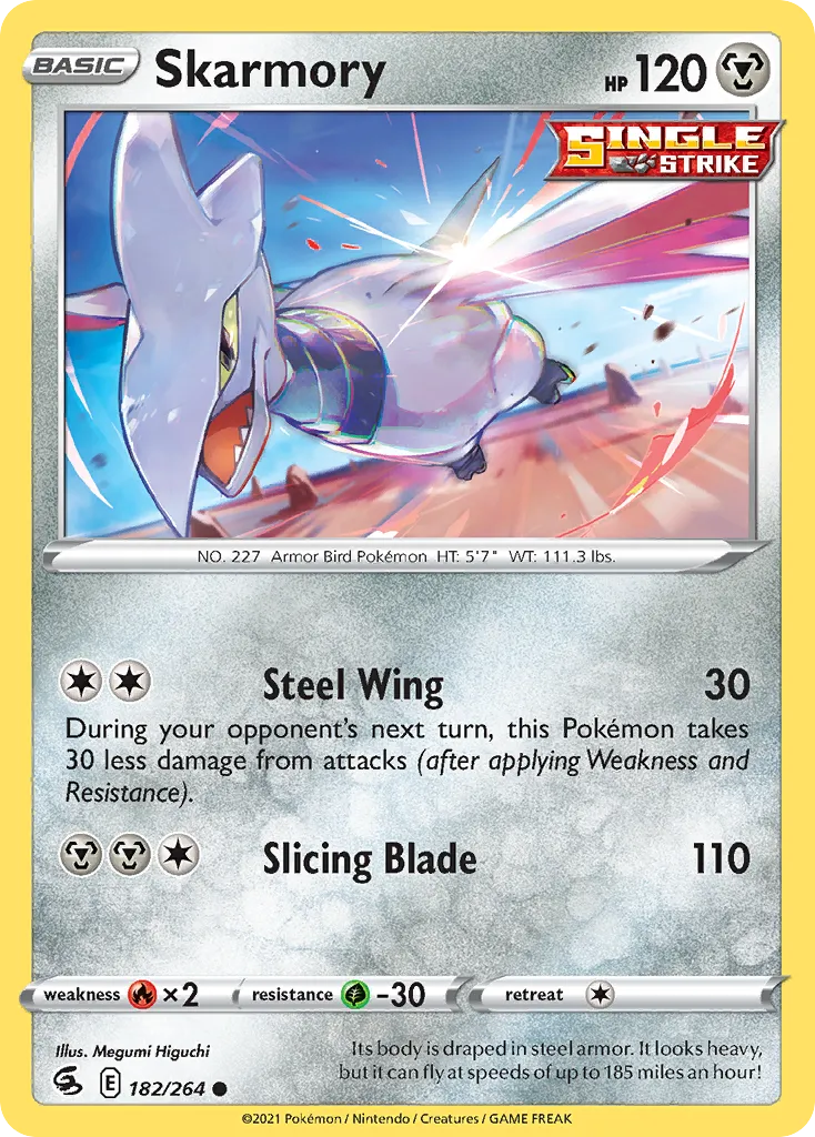2021 Fusion Strike Skarmory #182/264 Common card image