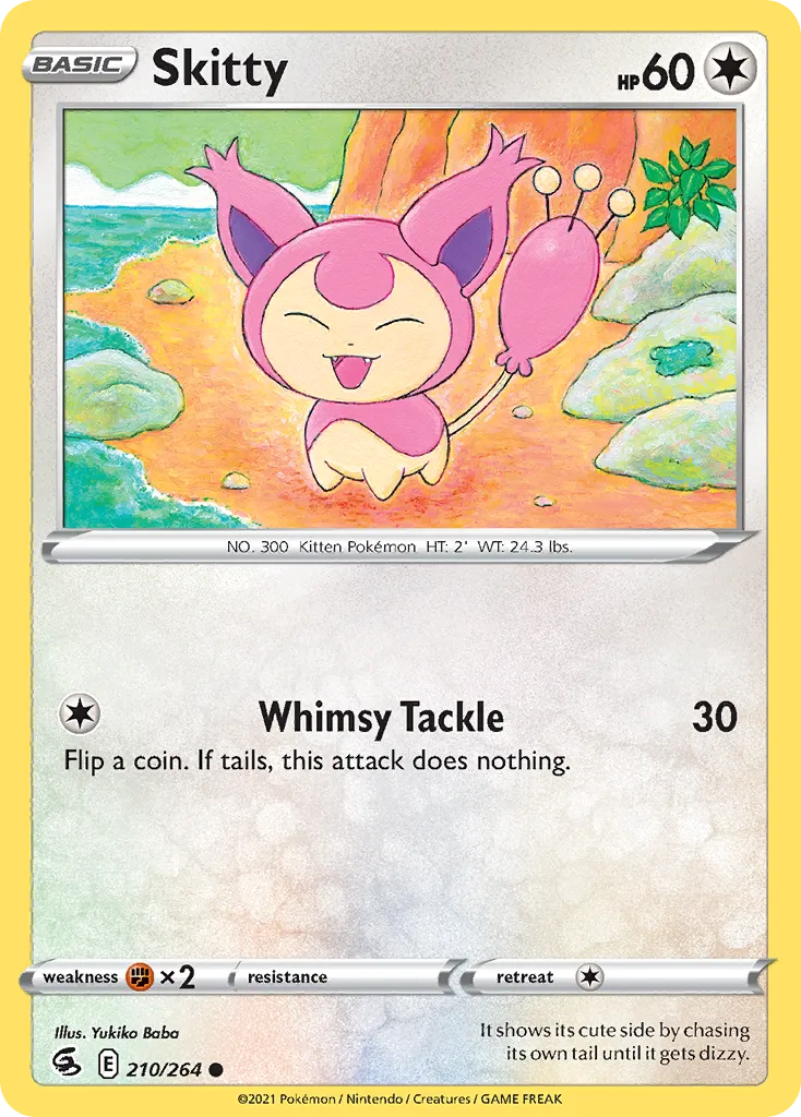 2021 Fusion Strike Skitty Common #210/264 Common card image
