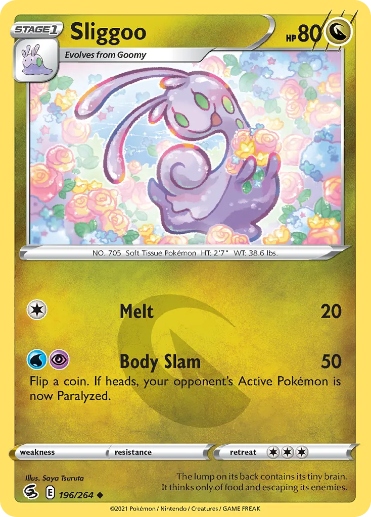 2021 Fusion Strike Sliggoo #196/264 Uncommon card image