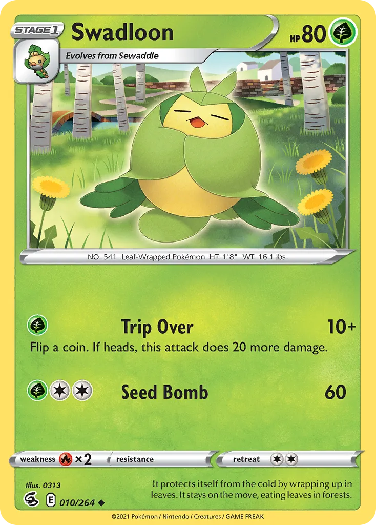 2021 Fusion Strike Swadloon Uncommon #010/264 Uncommon card image