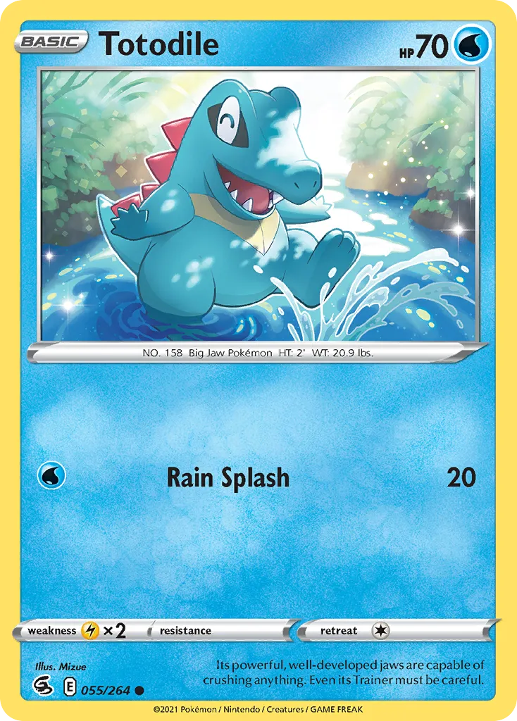 2021 Fusion Strike Totodile Common #055/264 Common card image