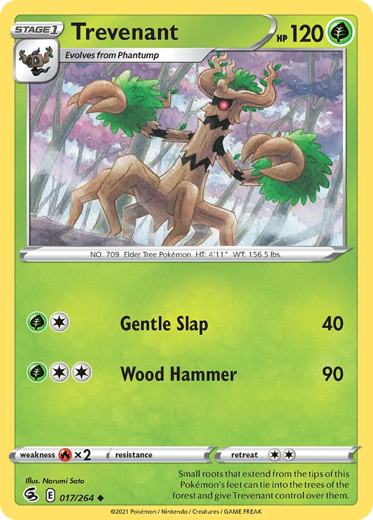 2021 Fusion Strike Trevenant #017/264 Uncommon card image