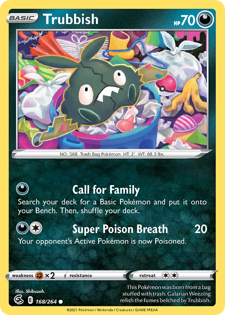 2021 Fusion Strike Trubbish #168/264 Common card image
