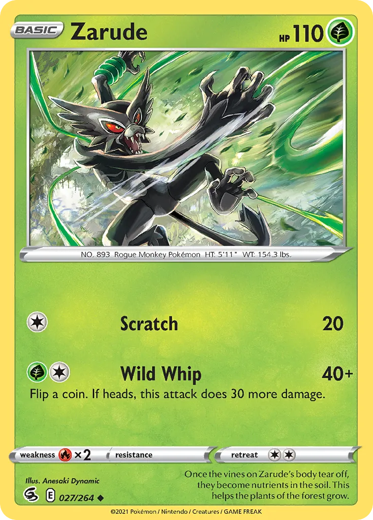 2021 Fusion Strike Zarude #027/264 Uncommon card image