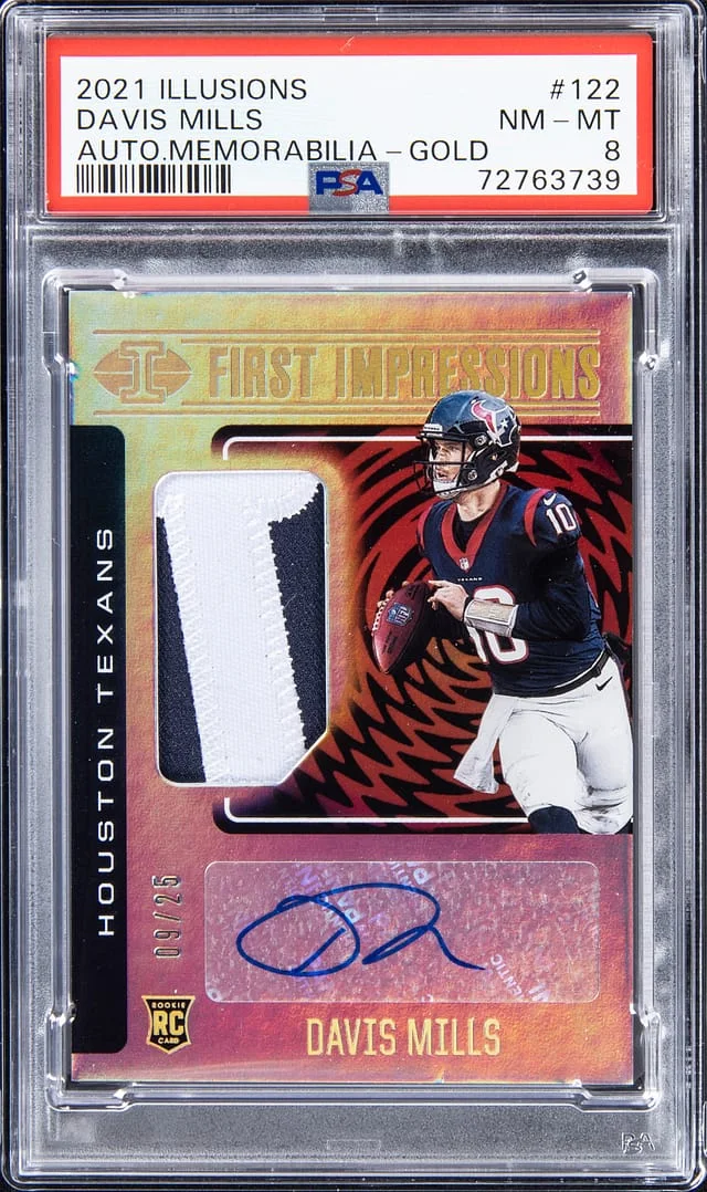 2021 Illusions Davis Mills Autograph Memorabilia - Gold #122 card image