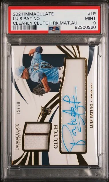 2021 Immaculate Luis Patino Collection Clearly Clutch Material Autographs #LP card image