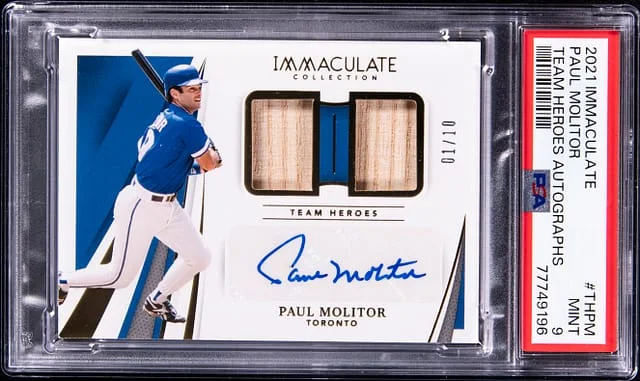 2021 Immaculate Paul Molitor Team Heroes Autographs #THPM card image