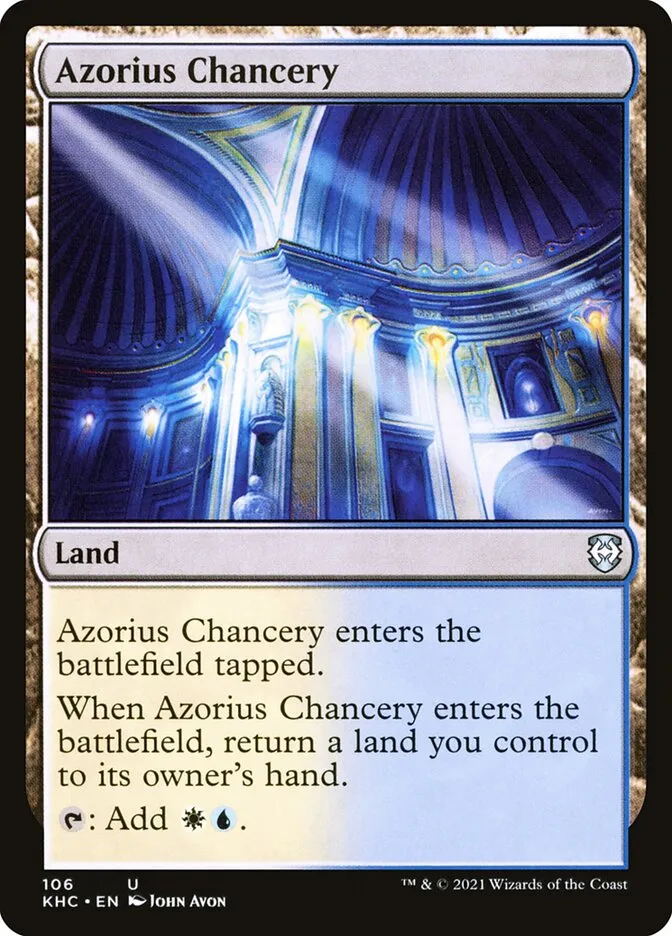 2021 Kaldheim Commander Azorius Chancery uncommon #106 unlisted card image