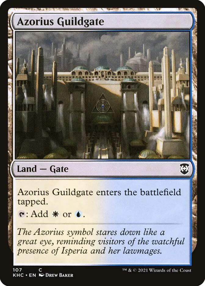2021 Kaldheim Commander Azorius Guildgate common #107 unlisted card image