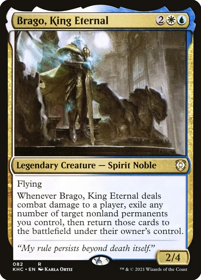 2021 Kaldheim Commander Brago, King Eternal rare #82 unlisted card image