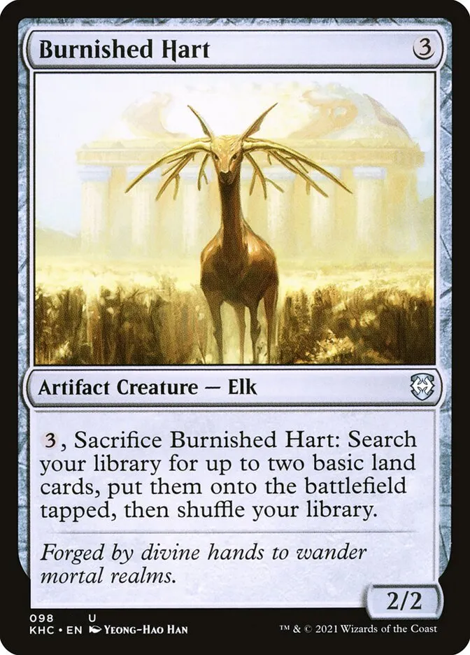 2021 Kaldheim Commander Burnished Hart uncommon #98 unlisted card image
