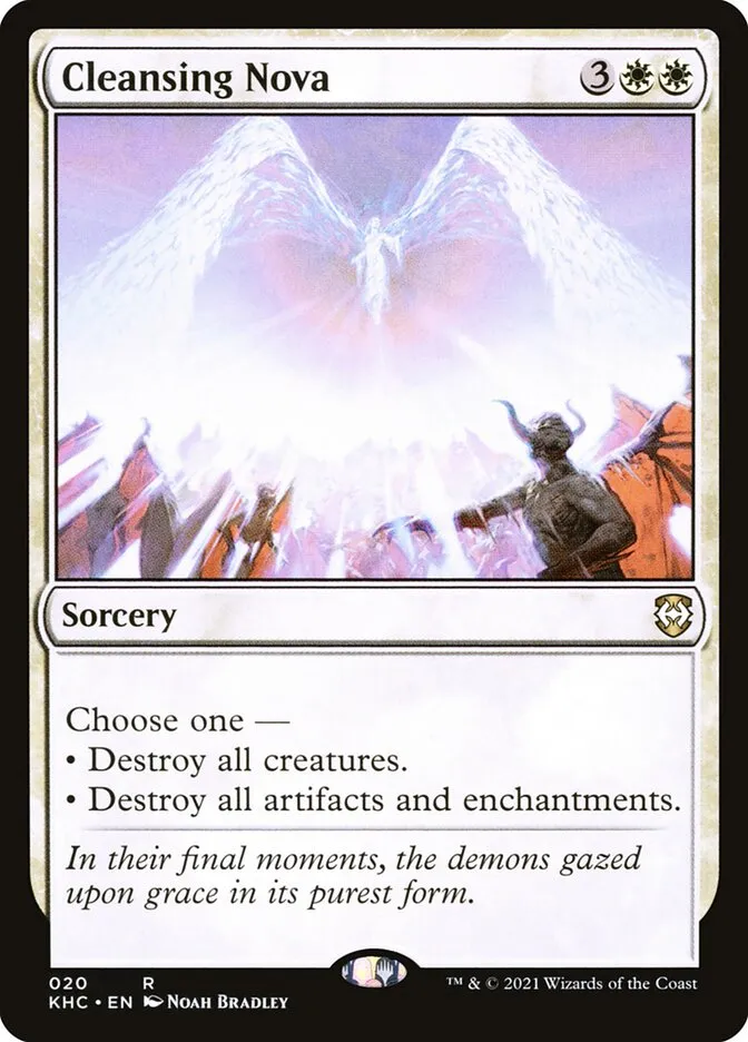 2021 Kaldheim Commander Cleansing Nova rare #20 unlisted card image